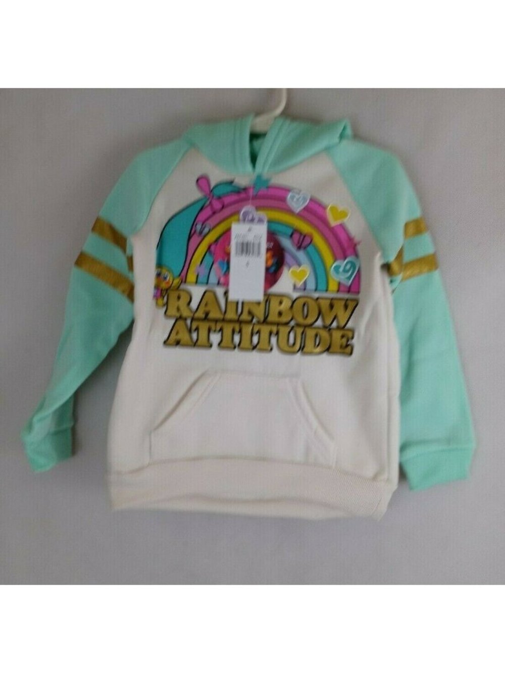 NWT Trolls Varsity Fleece Pullover Hoodie (Little Girls) size 5